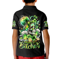 Irish Skull Kid Polo Shirt Drink Up Bitches - Wonder Print Shop