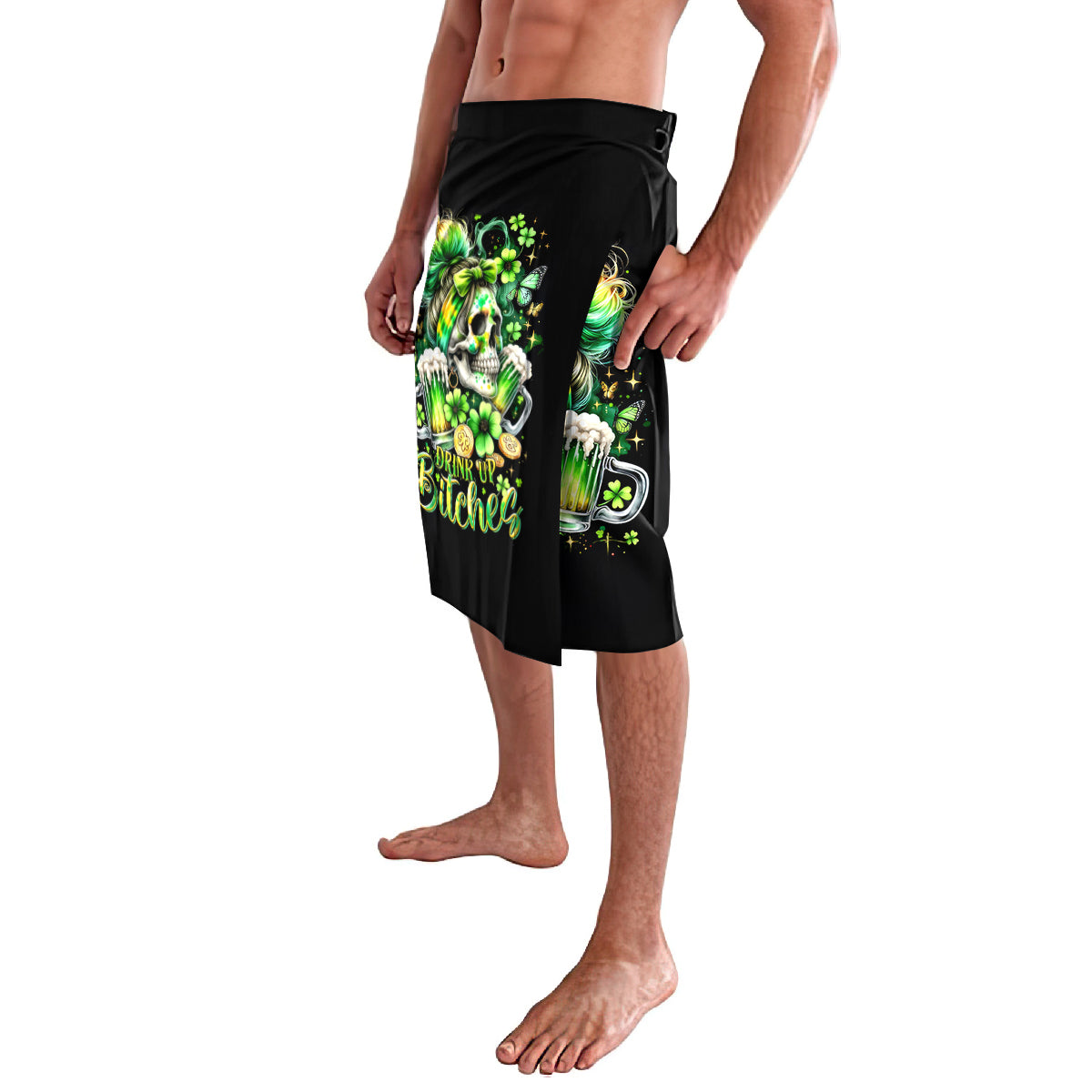 Irish Skull Lavalava Drink Up Bitches - Wonder Print Shop