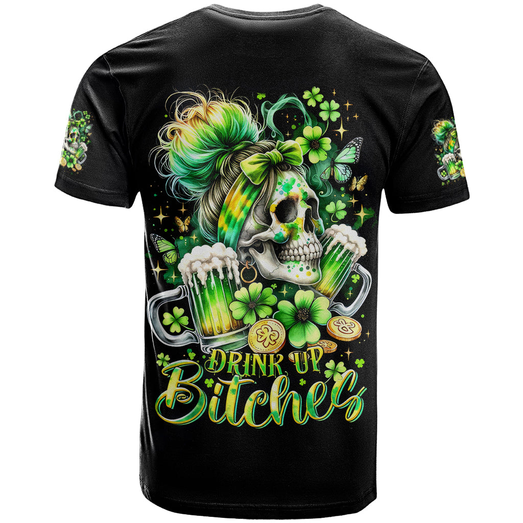 Irish Skull T Shirt Drink Up Bitches - Wonder Print Shop