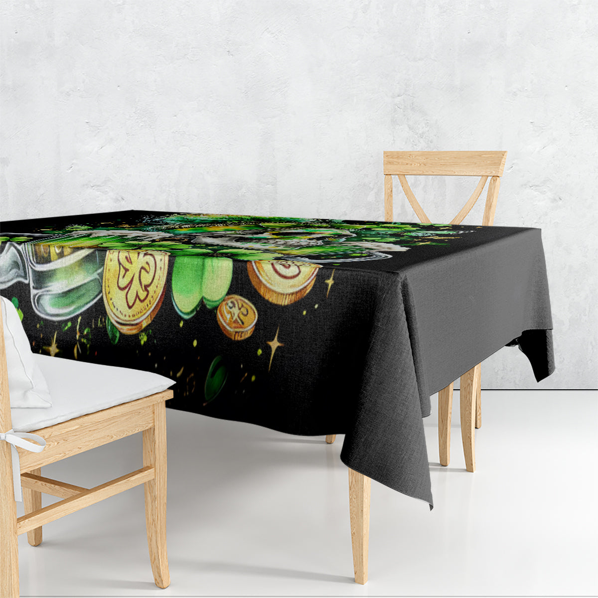 Irish Skull Tablecloth Drink Up Bitches - Wonder Print Shop