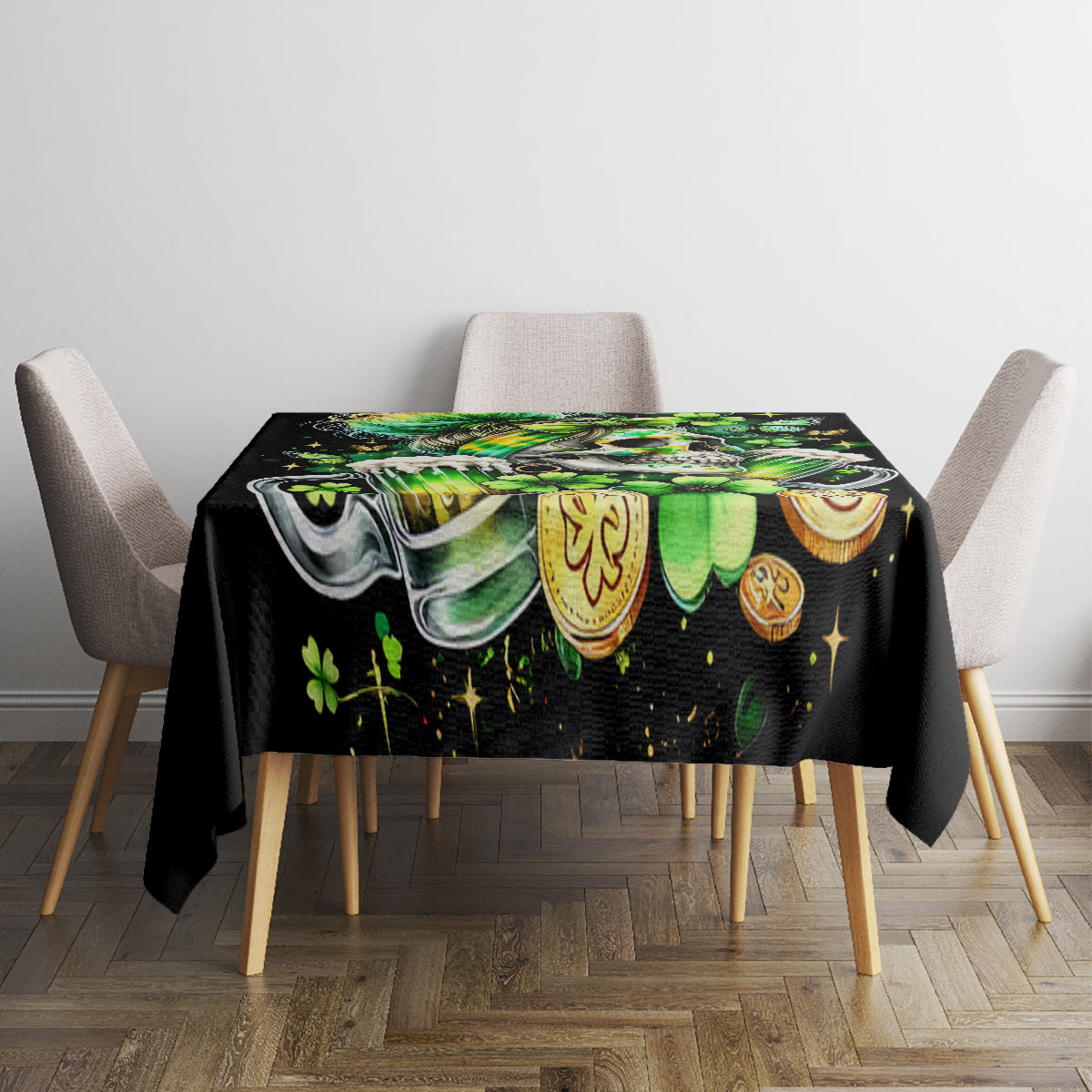 Irish Skull Tablecloth Drink Up Bitches - Wonder Print Shop