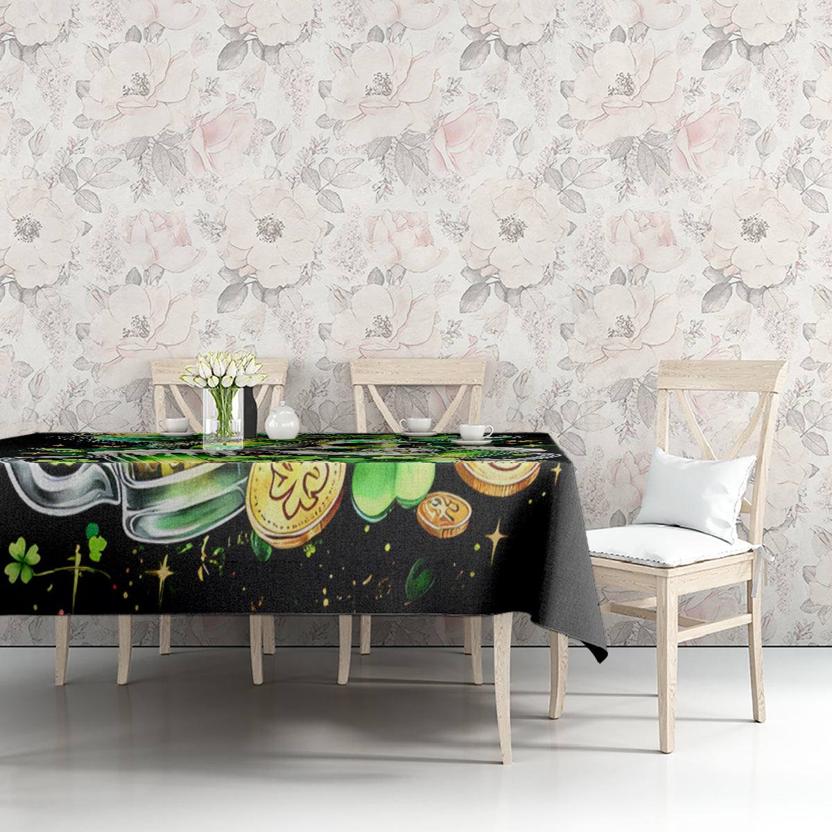 Irish Skull Tablecloth Drink Up Bitches - Wonder Print Shop
