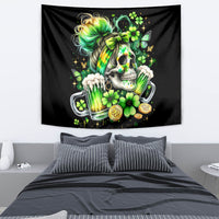 Irish Skull Tapestry Drink Up Bitches - Wonder Print Shop