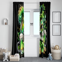 Irish Skull Window Curtain Drink Up Bitches - Wonder Print Shop