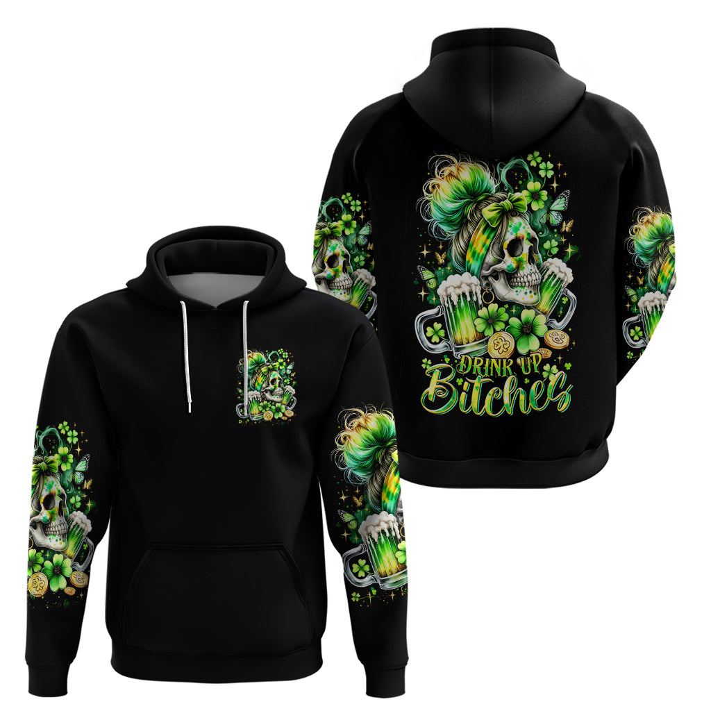 Irish Skull Zip Hoodie Drink Up Bitches - Wonder Print Shop