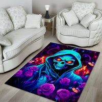 Rose Skull Area Rug Just So We Are Clear I'm Not Afraid Of You - Wonder Print Shop