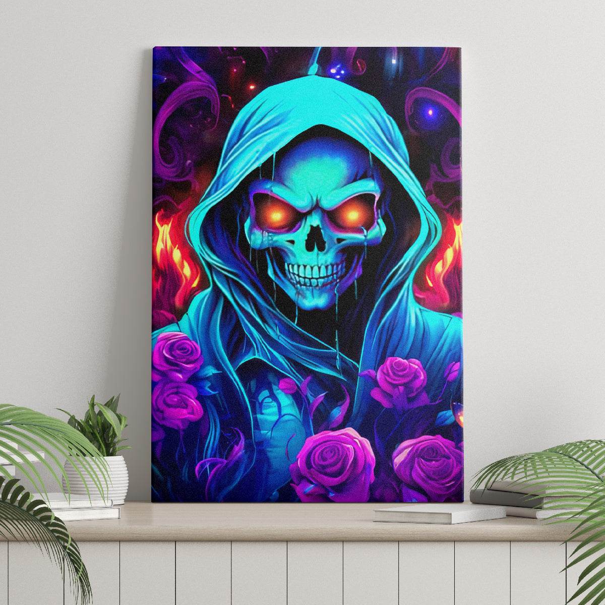 Rose Skull Canvas Wall Art Just So We Are Clear I'm Not Afraid Of You - Wonder Print Shop