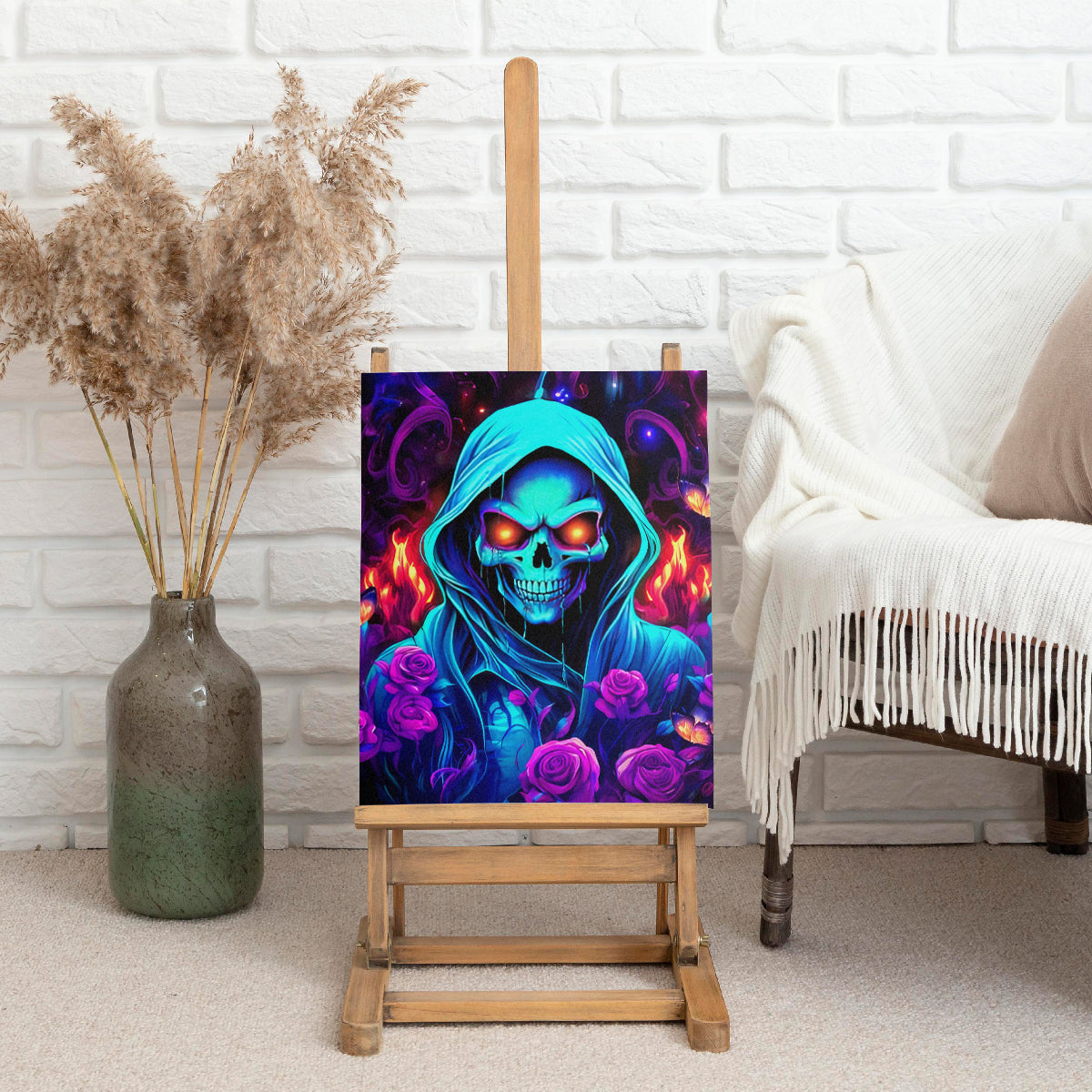 Rose Skull Canvas Wall Art Just So We Are Clear I'm Not Afraid Of You - Wonder Print Shop