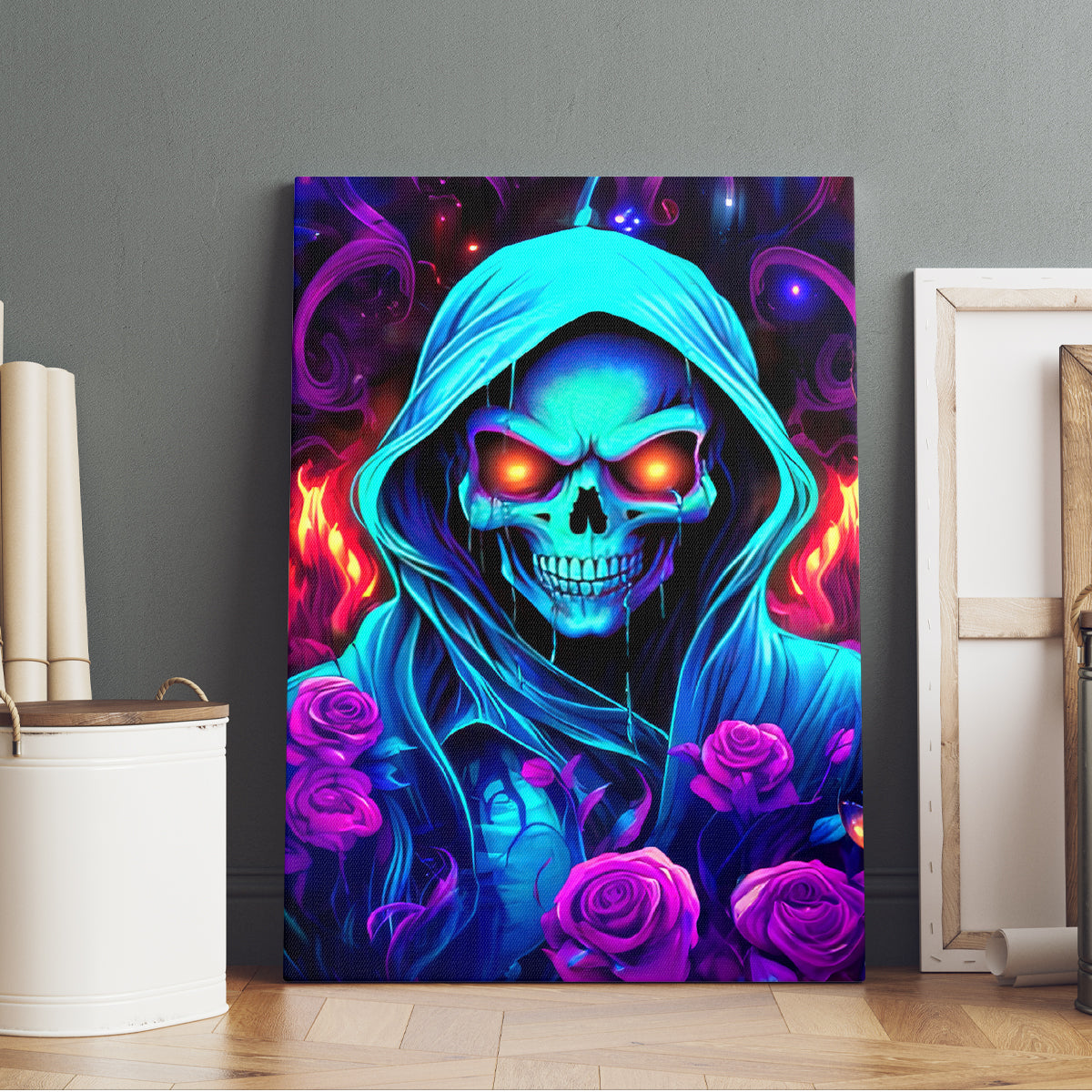 Rose Skull Canvas Wall Art Just So We Are Clear I'm Not Afraid Of You - Wonder Print Shop