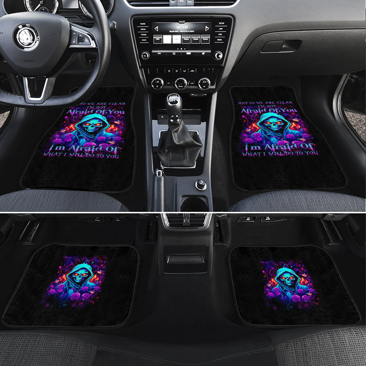 Rose Skull Car Mats Just So We Are Clear I'm Not Afraid Of You - Wonder Print Shop