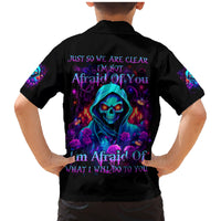 Rose Skull Family Matching Mermaid Dress and Hawaiian Shirt Just So We Are Clear I'm Not Afraid Of You - Wonder Print Shop
