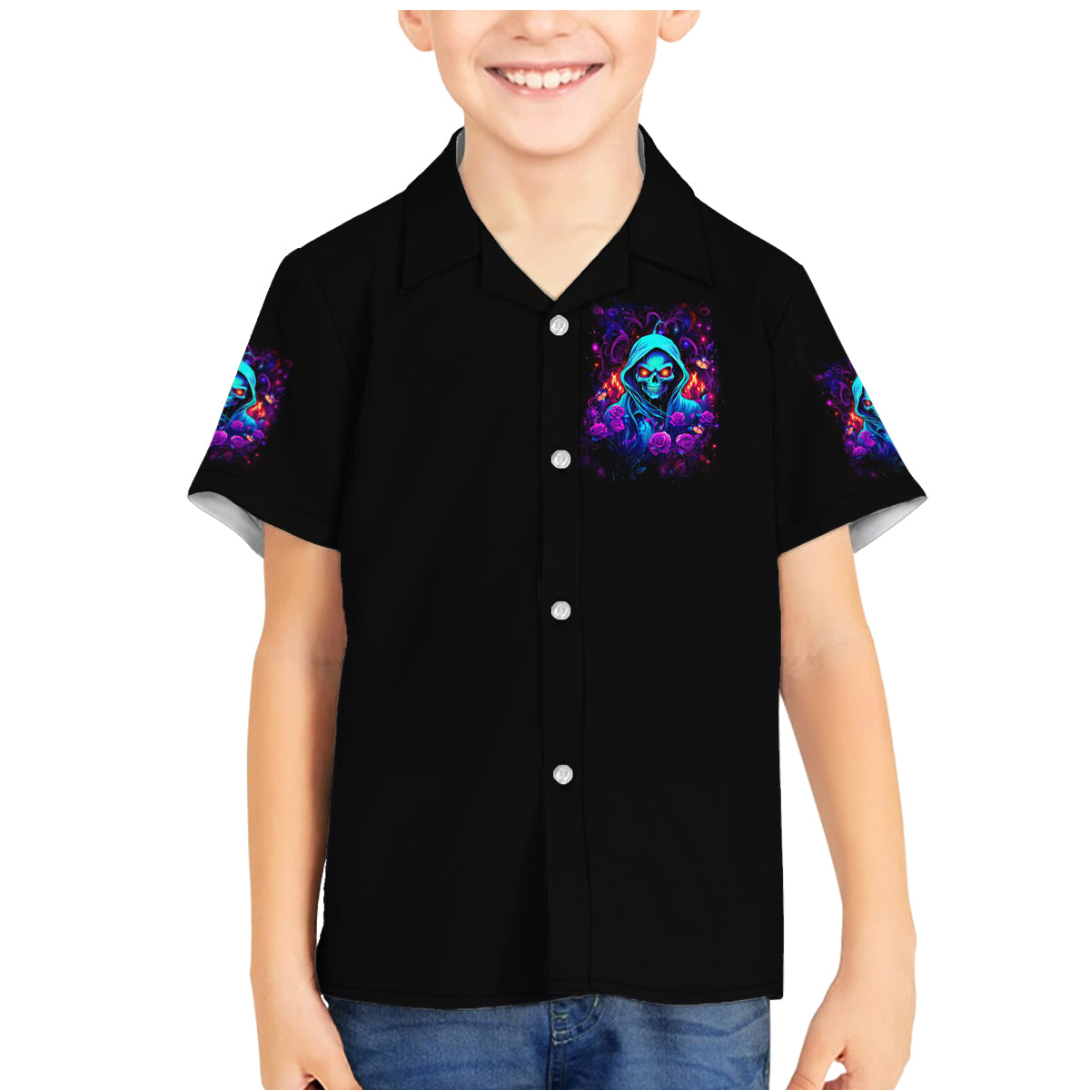 Rose Skull Family Matching Mermaid Dress and Hawaiian Shirt Just So We Are Clear I'm Not Afraid Of You - Wonder Print Shop