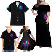 Rose Skull Family Matching Off Shoulder Maxi Dress and Hawaiian Shirt Just So We Are Clear I'm Not Afraid Of You - Wonder Print Shop