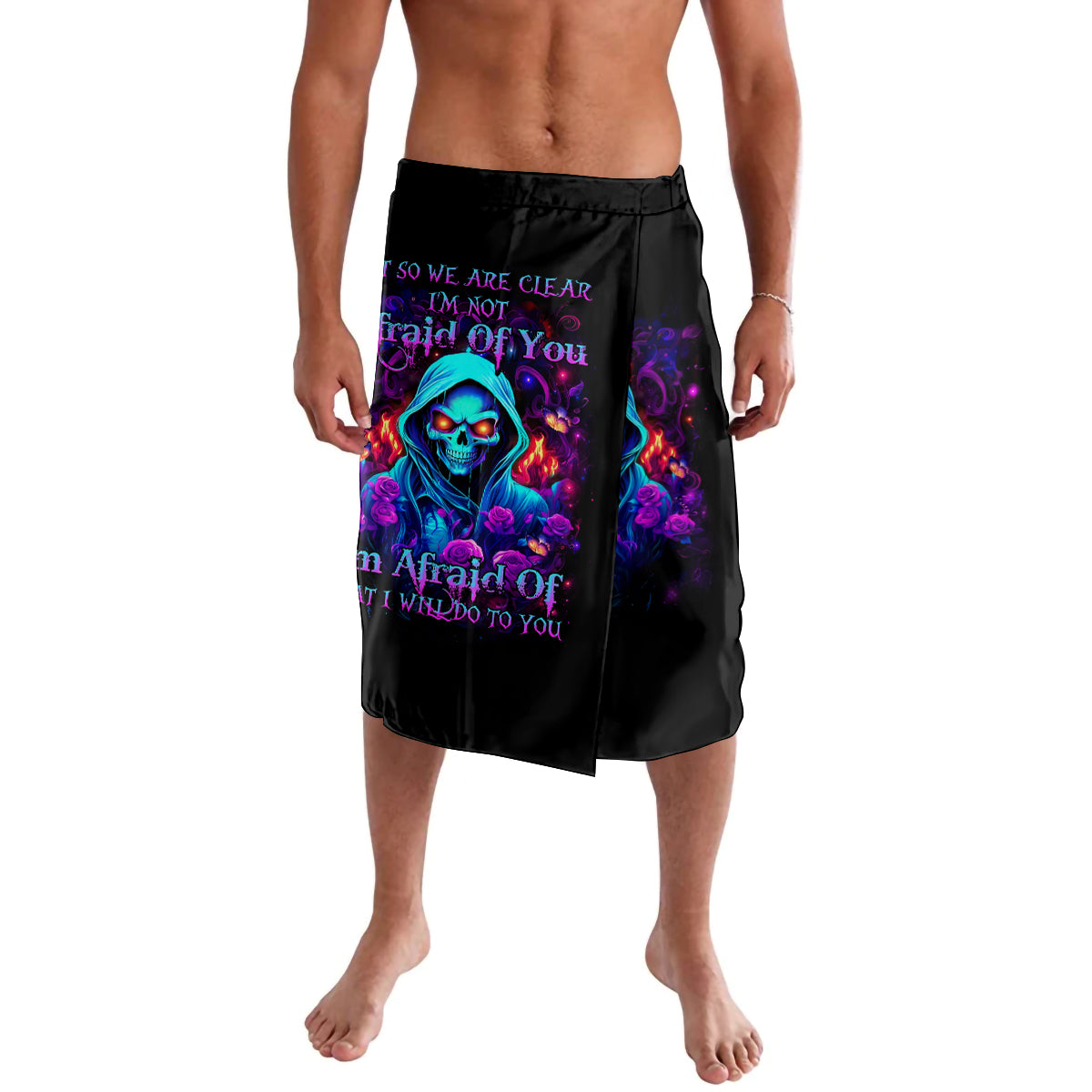 Rose Skull Lavalava Just So We Are Clear I'm Not Afraid Of You - Wonder Print Shop
