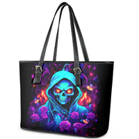 Rose Skull Leather Tote Bag Just So We Are Clear I'm Not Afraid Of You - Wonder Print Shop