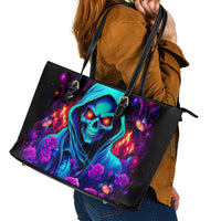 Rose Skull Leather Tote Bag Just So We Are Clear I'm Not Afraid Of You - Wonder Print Shop