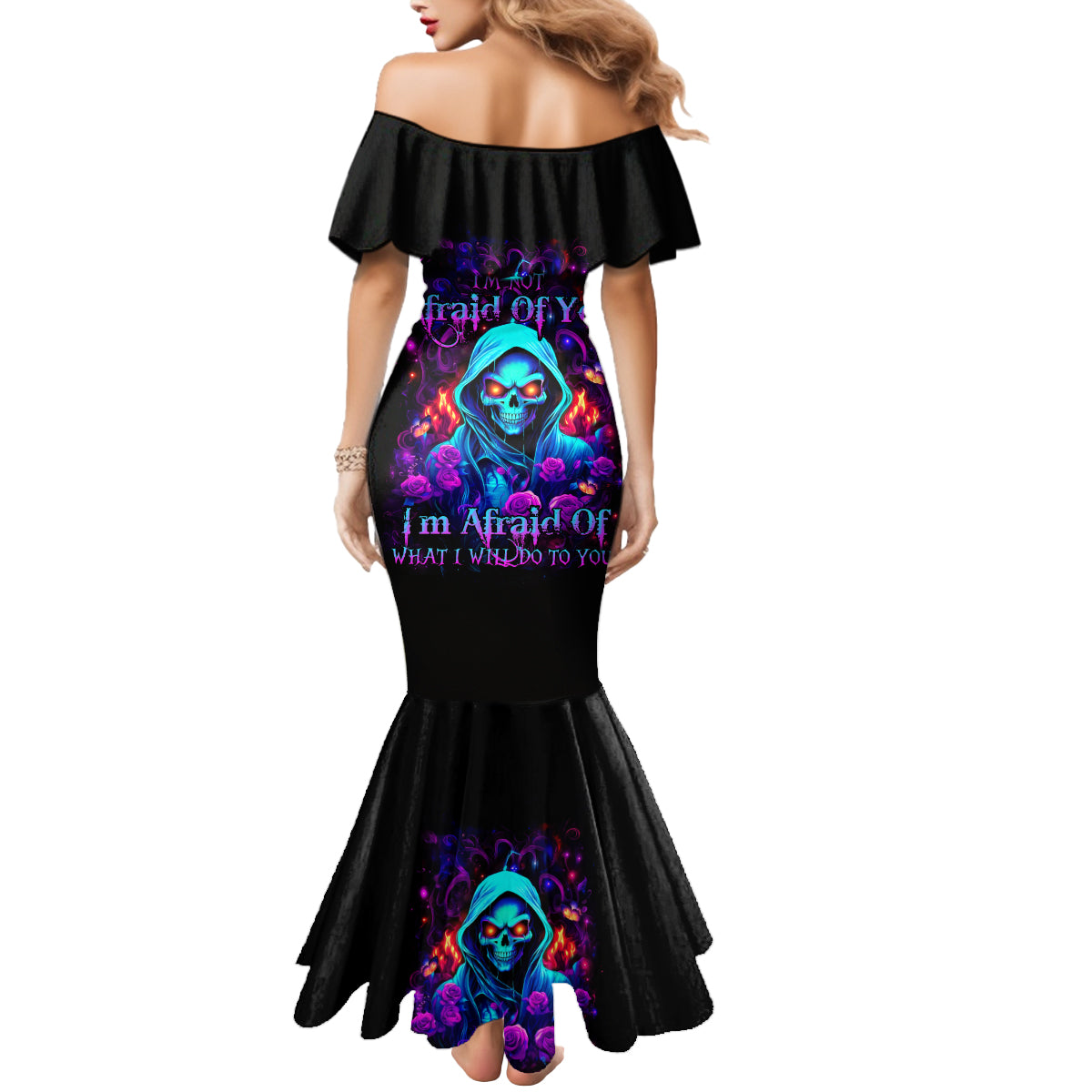 Rose Skull Mermaid Dress Just So We Are Clear I'm Not Afraid Of You - Wonder Print Shop