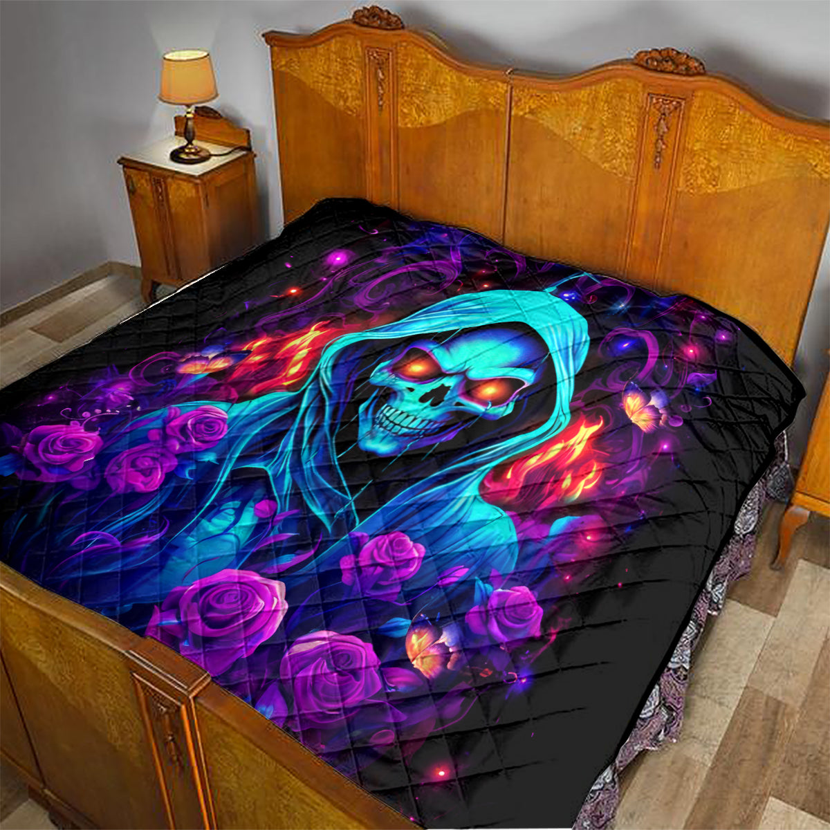 Rose Skull Quilt Just So We Are Clear I'm Not Afraid Of You - Wonder Print Shop
