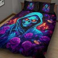 Rose Skull Quilt Bed Set Just So We Are Clear I'm Not Afraid Of You - Wonder Print Shop