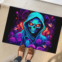 Rose Skull Rubber Doormat Just So We Are Clear I'm Not Afraid Of You - Wonder Print Shop