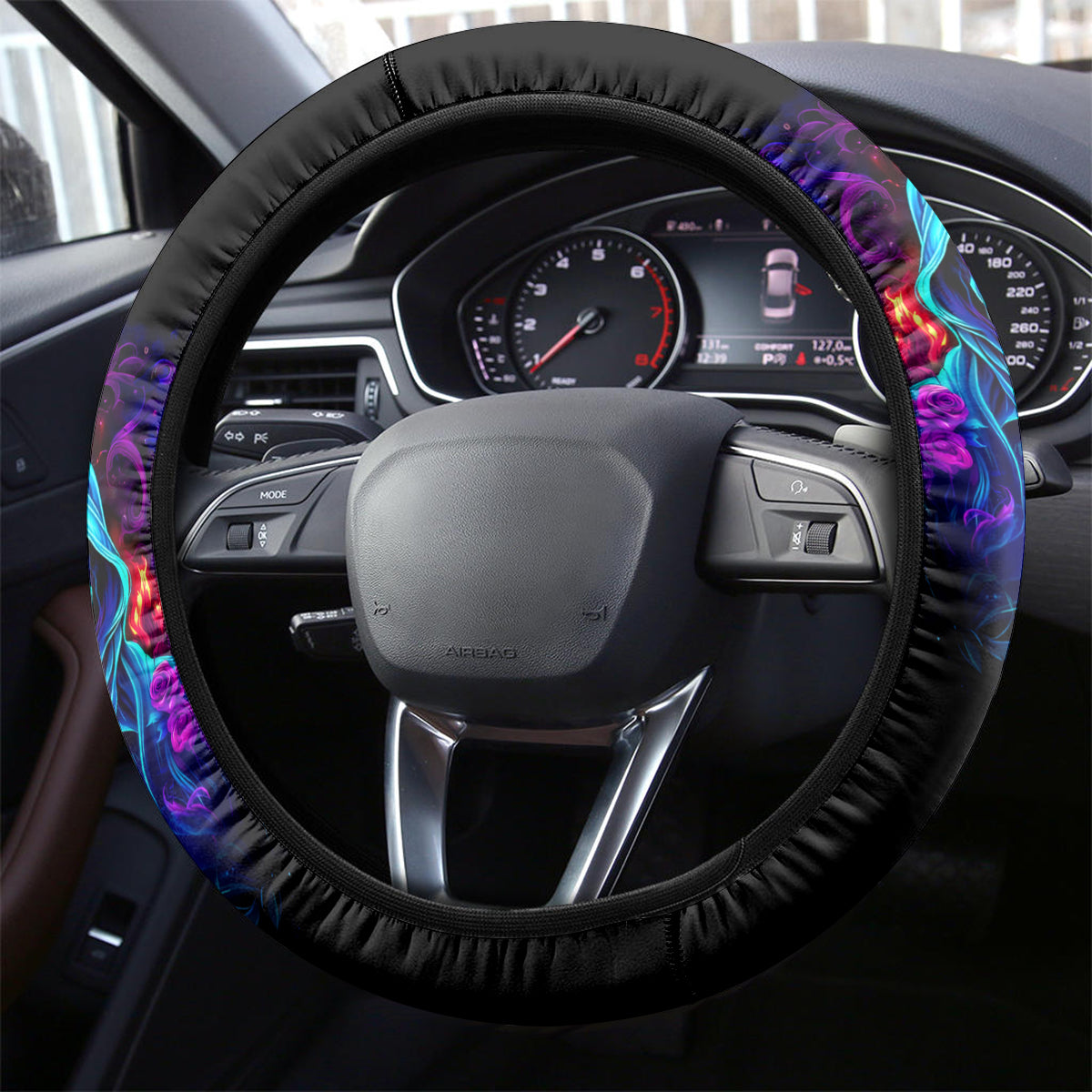 Rose Skull Steering Wheel Cover Just So We Are Clear I'm Not Afraid Of You - Wonder Print Shop