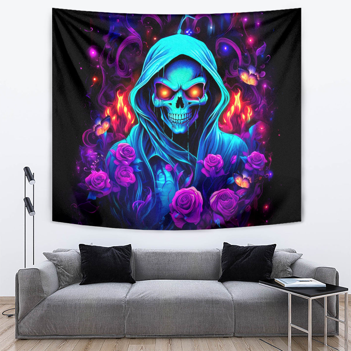 Rose Skull Tapestry Just So We Are Clear I'm Not Afraid Of You - Wonder Print Shop