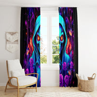 Rose Skull Window Curtain Just So We Are Clear I'm Not Afraid Of You - Wonder Print Shop