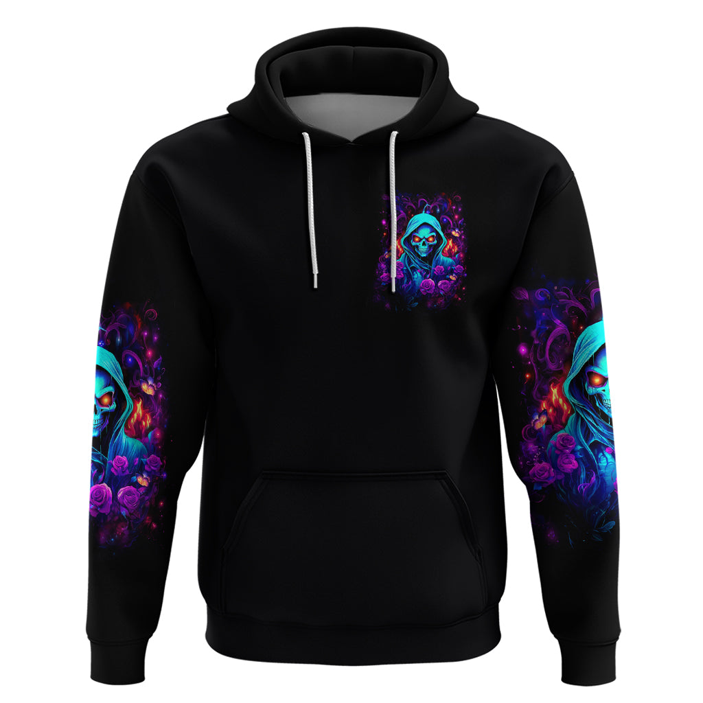 Rose Skull Zip Hoodie Just So We Are Clear I'm Not Afraid Of You - Wonder Print Shop