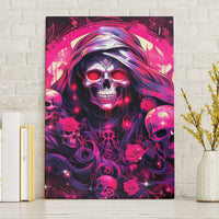 Rose Skull Canvas Wall Art Stuck Between IDK IDC And IDGAF - Wonder Print Shop
