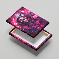 Rose Skull Canvas Wall Art Stuck Between IDK IDC And IDGAF - Wonder Print Shop