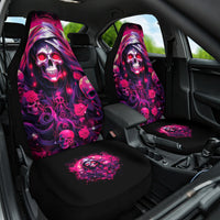 Rose Skull Car Seat Cover Stuck Between IDK IDC And IDGAF - Wonder Print Shop