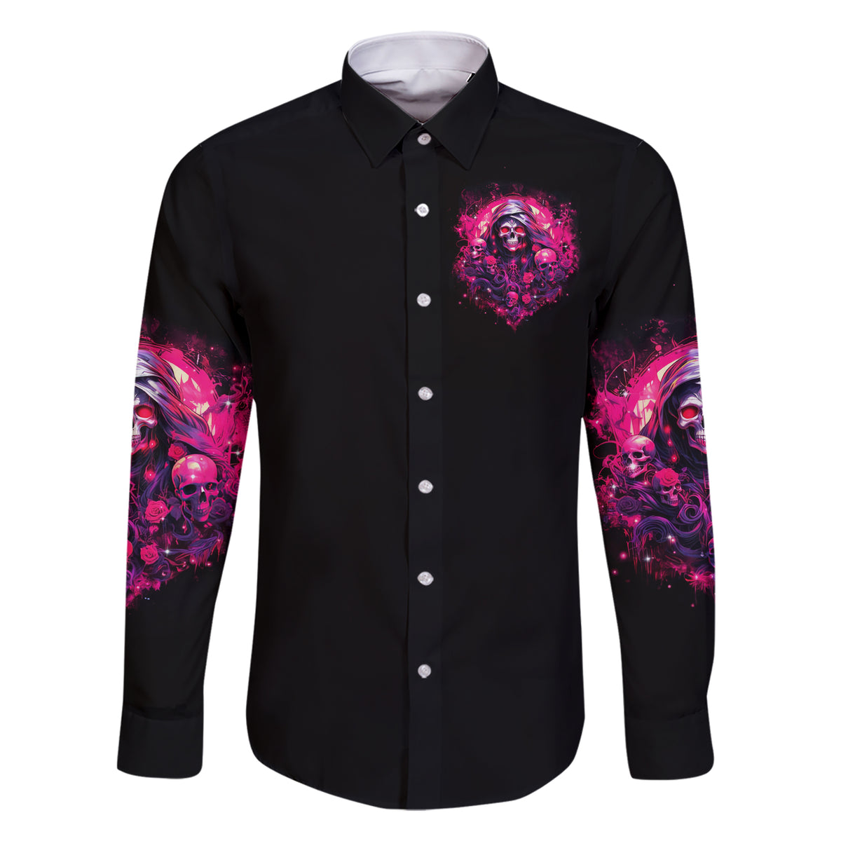 Rose Skull Family Matching Short Sleeve Bodycon Dress and Hawaiian Shirt Stuck Between IDK IDC And IDGAF - Wonder Print Shop