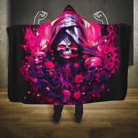 Rose Skull Hooded Blanket Stuck Between IDK IDC And IDGAF