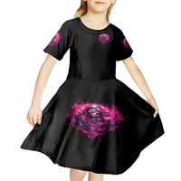 Rose Skull Kid Short Sleeve Dress Stuck Between IDK IDC And IDGAF - Wonder Print Shop