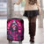 Rose Skull Luggage Cover Stuck Between IDK IDC And IDGAF - Wonder Print Shop
