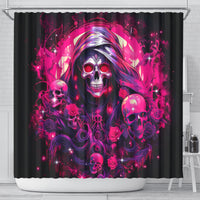 Rose Skull Shower Curtain Stuck Between IDK IDC And IDGAF