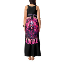 Rose Skull Tank Maxi Dress Stuck Between IDK IDC And IDGAF - Wonder Print Shop