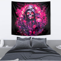Rose Skull Tapestry Stuck Between IDK IDC And IDGAF - Wonder Print Shop