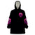 Rose Skull Wearable Blanket Hoodie Stuck Between IDK IDC And IDGAF - Wonder Print Shop