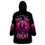 Rose Skull Wearable Blanket Hoodie Stuck Between IDK IDC And IDGAF - Wonder Print Shop