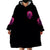 Rose Skull Wearable Blanket Hoodie Stuck Between IDK IDC And IDGAF - Wonder Print Shop