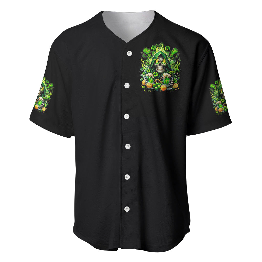 Irish Skull Baseball Jersey The Devil Whispered To Me I'm Coming For You - Wonder Print Shop