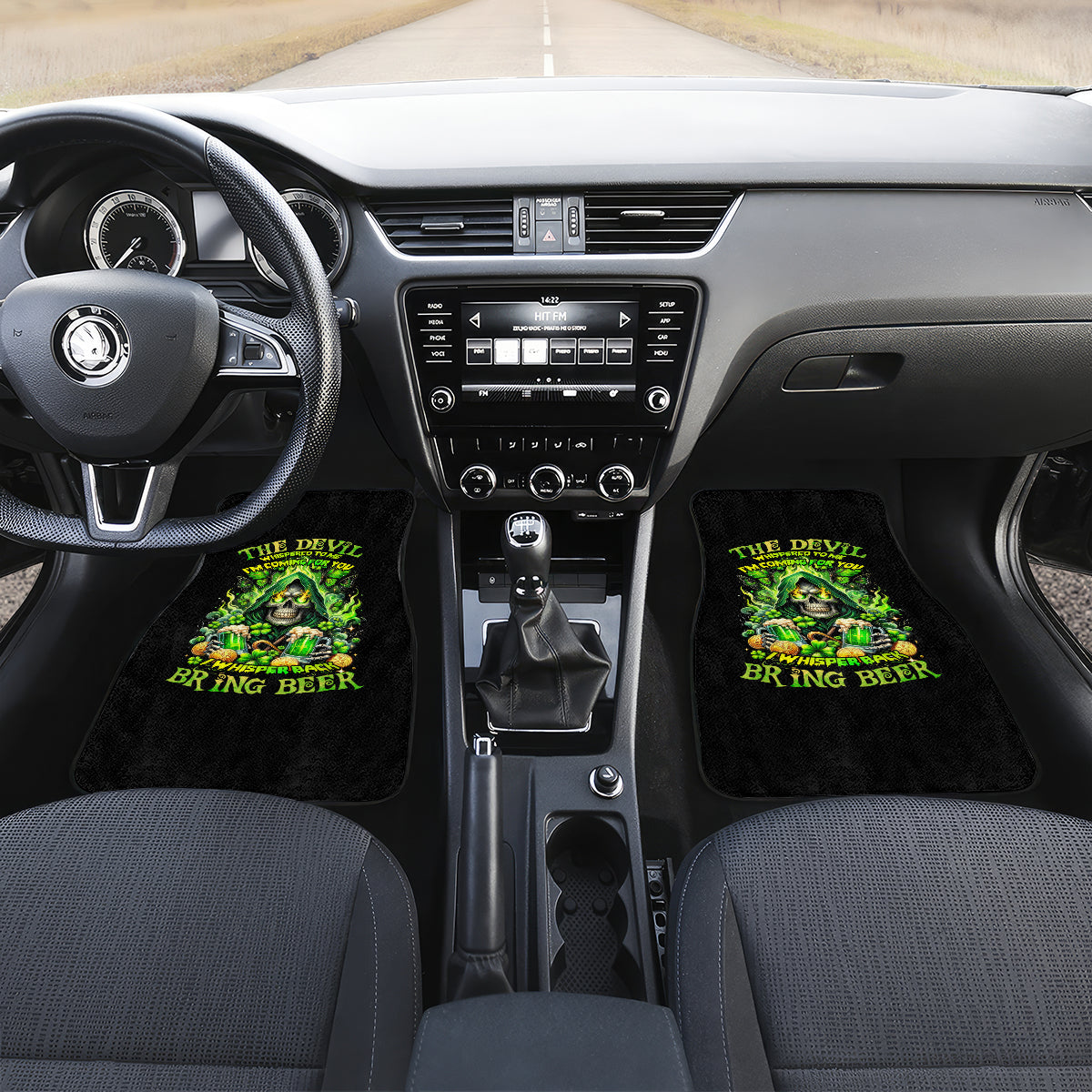 Irish Skull Car Mats The Devil Whispered To Me I'm Coming For You - Wonder Print Shop