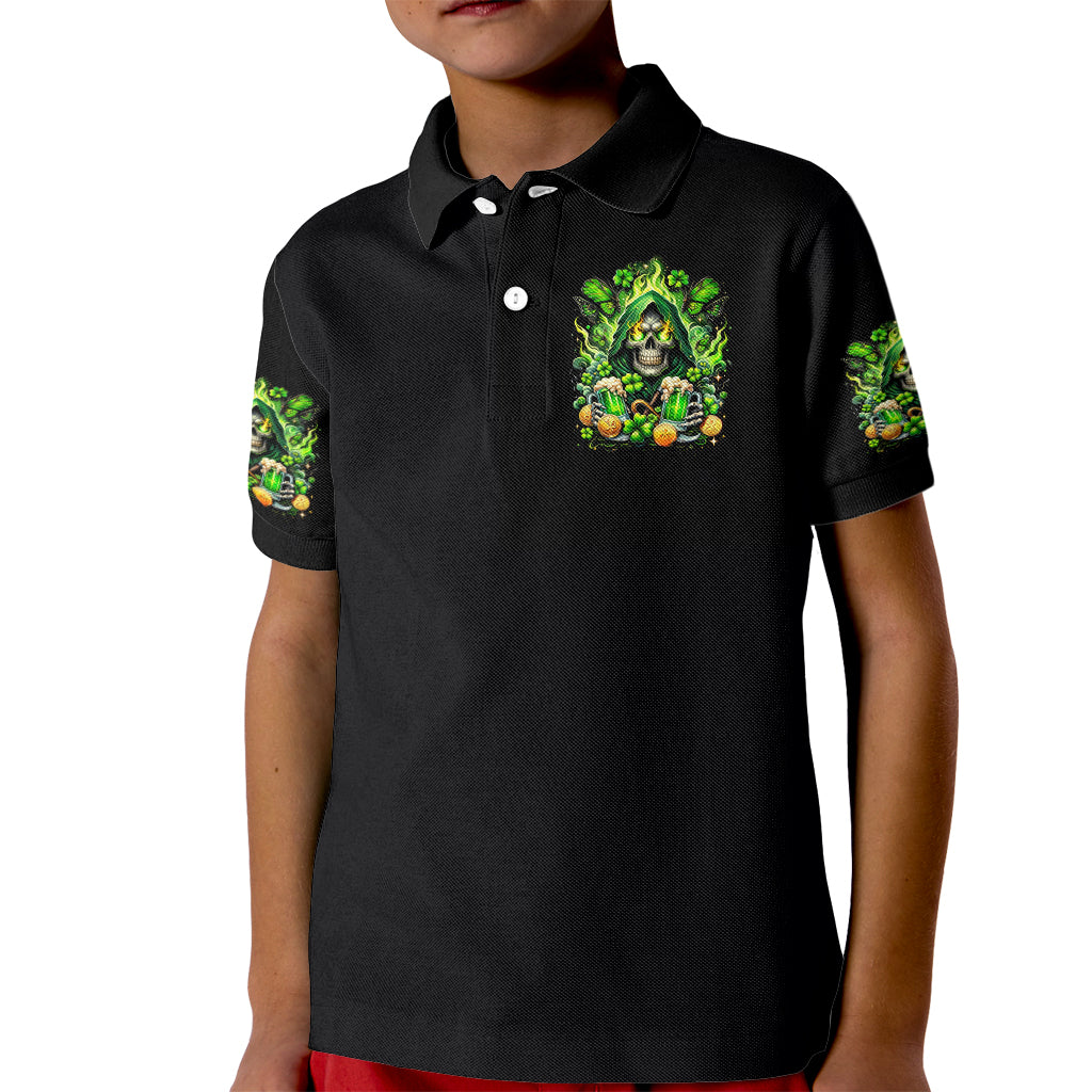 Irish Skull Kid Polo Shirt The Devil Whispered To Me I'm Coming For You - Wonder Print Shop
