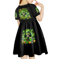 Irish Skull Kid Short Sleeve Dress The Devil Whispered To Me I'm Coming For You - Wonder Print Shop