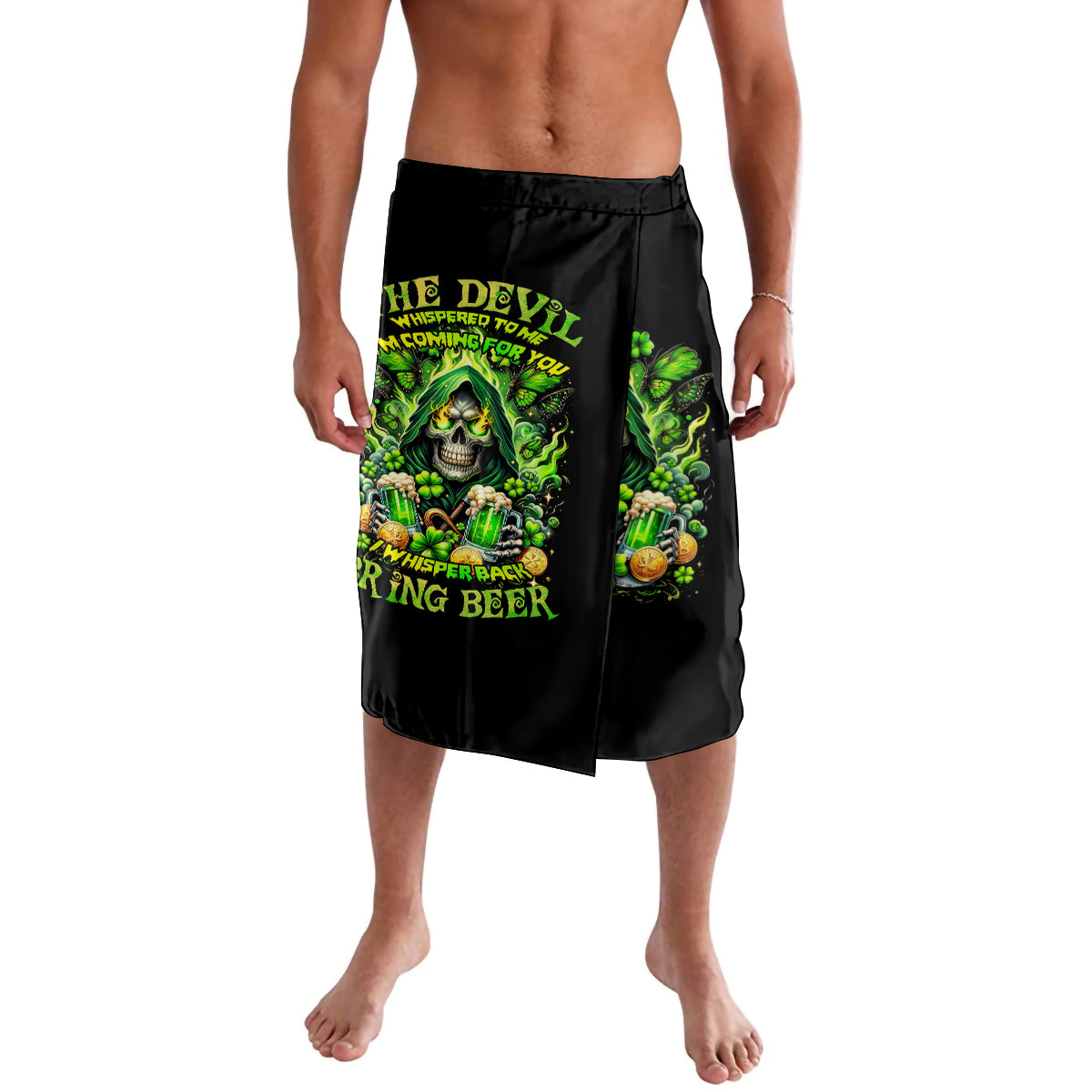 Irish Skull Lavalava The Devil Whispered To Me I'm Coming For You - Wonder Print Shop