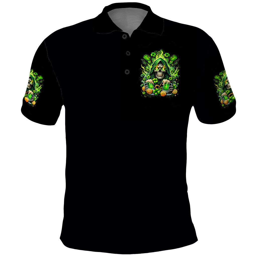 Irish Skull Polo Shirt The Devil Whispered To Me I'm Coming For You - Wonder Print Shop