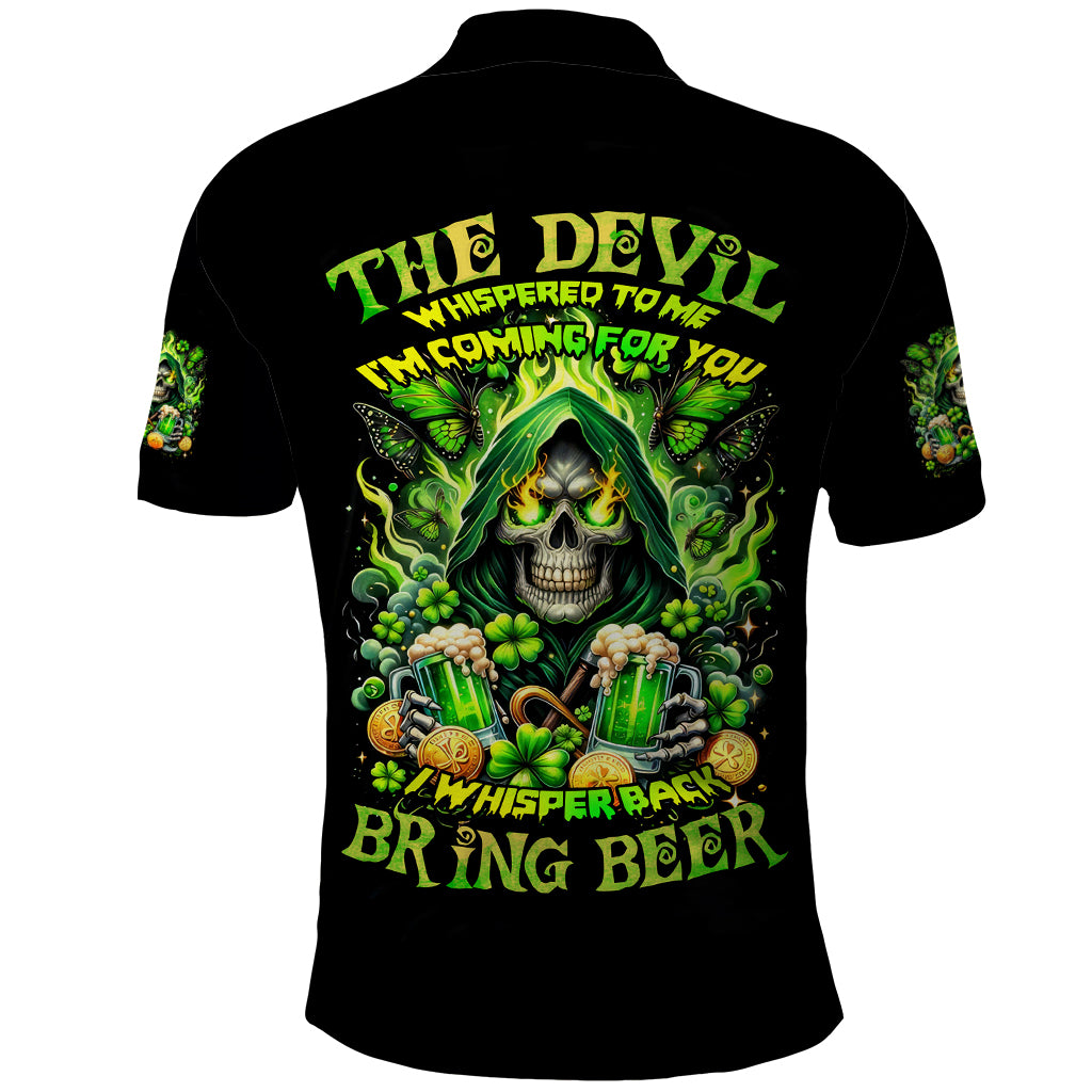 Irish Skull Polo Shirt The Devil Whispered To Me I'm Coming For You - Wonder Print Shop
