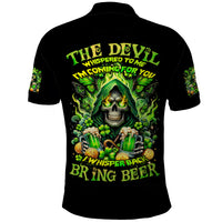 Irish Skull Polo Shirt The Devil Whispered To Me I'm Coming For You - Wonder Print Shop