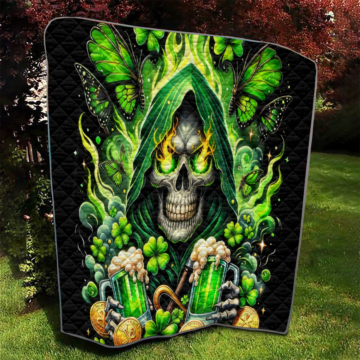 Irish Skull Quilt The Devil Whispered To Me I'm Coming For You - Wonder Print Shop